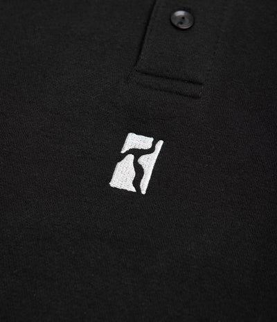 Poetic Collective Heavy Polo Sweatshirt - Black