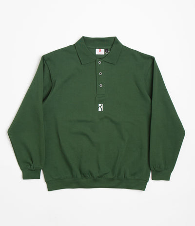 Poetic Collective Heavy Polo Sweatshirt - Bottle Green