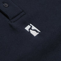 Poetic Collective Heavy Polo Sweatshirt in Dark Navy thumbnail