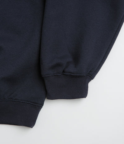 Poetic Collective Heavy Polo Sweatshirt in Dark Navy