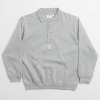 Poetic Collective Heavy Polo Sweatshirt - Heather Grey thumbnail