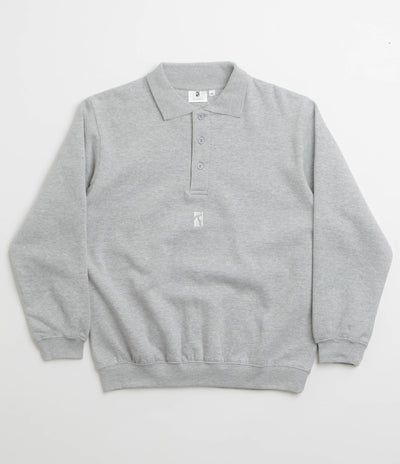 Poetic Collective Heavy Polo Sweatshirt - Heather Grey