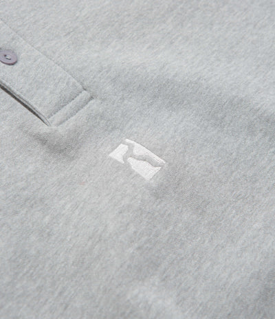 Poetic Collective Heavy Polo Sweatshirt - Heather Grey