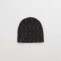 Poetic Collective Logo Repeat Pattern Beanie in Black thumbnail