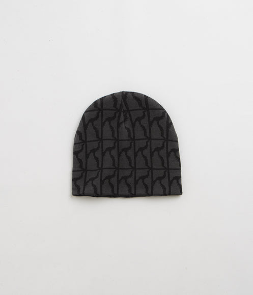 Poetic Collective Logo Repeat Pattern Beanie - Black