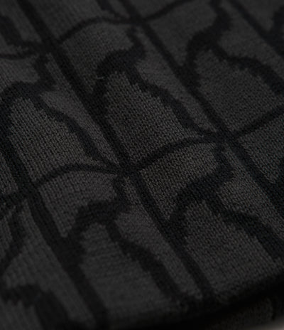 Poetic Collective Logo Repeat Pattern Beanie in Black