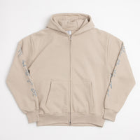 Poetic Collective Nocturnal Double Zip Hoodie - Beige thumbnail