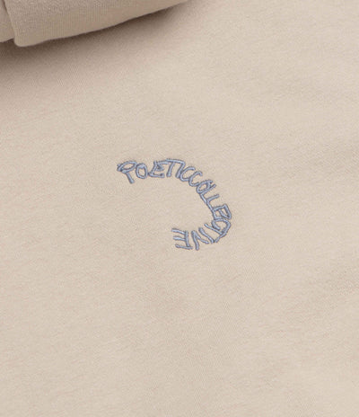 Poetic Collective Nocturnal Double Zip Hoodie - Beige