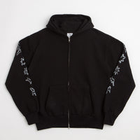 Poetic Collective Nocturnal Double Zip Hoodie - Black thumbnail
