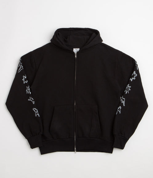 Poetic Collective Nocturnal Double Zip Hoodie - Black