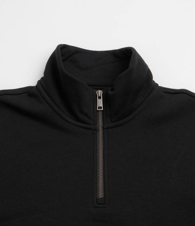 Poetic Collective Nocturnal Half Zip Crewneck Sweatshirt - Black