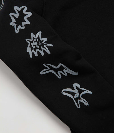 Poetic Collective Nocturnal Half Zip Crewneck Sweatshirt - Black