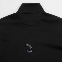 Poetic Collective Nocturnal Half Zip Crewneck Sweatshirt - Black thumbnail