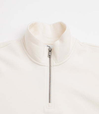 Poetic Collective Nocturnal Half Zip Crewneck Sweatshirt - Ivory