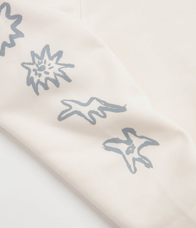 Poetic Collective Nocturnal Half Zip Crewneck Sweatshirt - Ivory