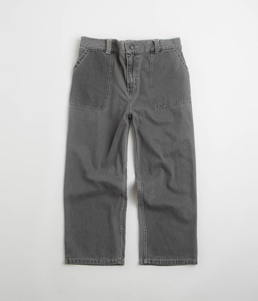 Poetic Collective Painter Pants in Grey Washed Denim and Grey