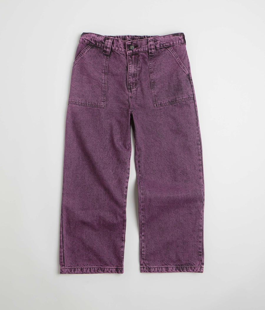 Poetic Collective Painter Pants in Purple Acid Wash Denim