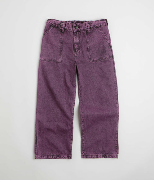 Poetic Collective Painter Pants - Purple Acid Wash Denim