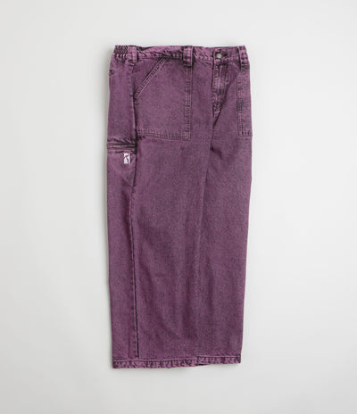Poetic Collective Painter Pants - Purple Acid Wash Denim