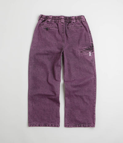 Poetic Collective Painter Pants - Purple Acid Wash Denim