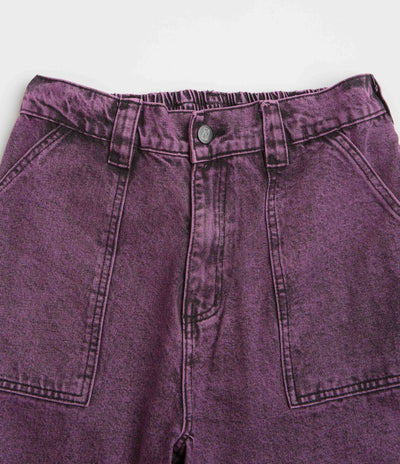 Poetic Collective Painter Pants - Purple Acid Wash Denim