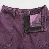 Poetic Collective Painter Pants - Purple Acid Wash Denim thumbnail