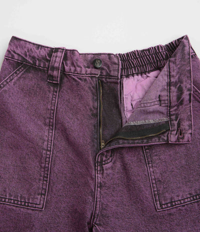Poetic Collective Painter Pants - Purple Acid Wash Denim