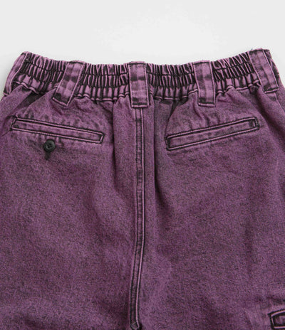 Poetic Collective Painter Pants - Purple Acid Wash Denim
