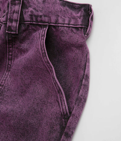 Poetic Collective Painter Pants - Purple Acid Wash Denim