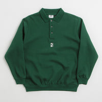 Poetic Collective Heavy Polo Sweatshirt - Bottle Green thumbnail