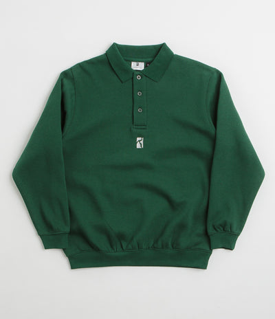 Poetic Collective Heavy Polo Sweatshirt - Bottle Green