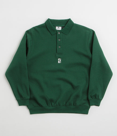 Poetic Collective Heavy Polo Sweatshirt - Bottle Green