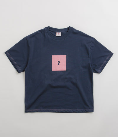 Poetic Collective Premium Box T-Shirt - Navy / Pink