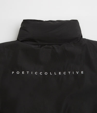 Poetic Collective Puffer Jacket - Black / White