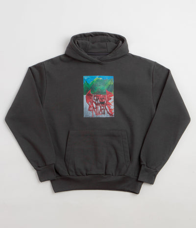 Poetic Collective Red Demon Hoodie - Iron Grey