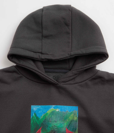 Poetic Collective Red Demon Hoodie - Iron Grey