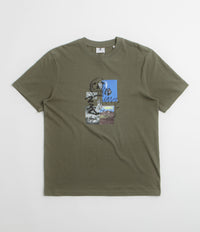 Poetic Collective Skull T-Shirt in Khaki