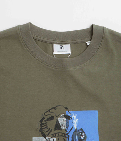 Poetic Collective Skull T-Shirt - Khaki
