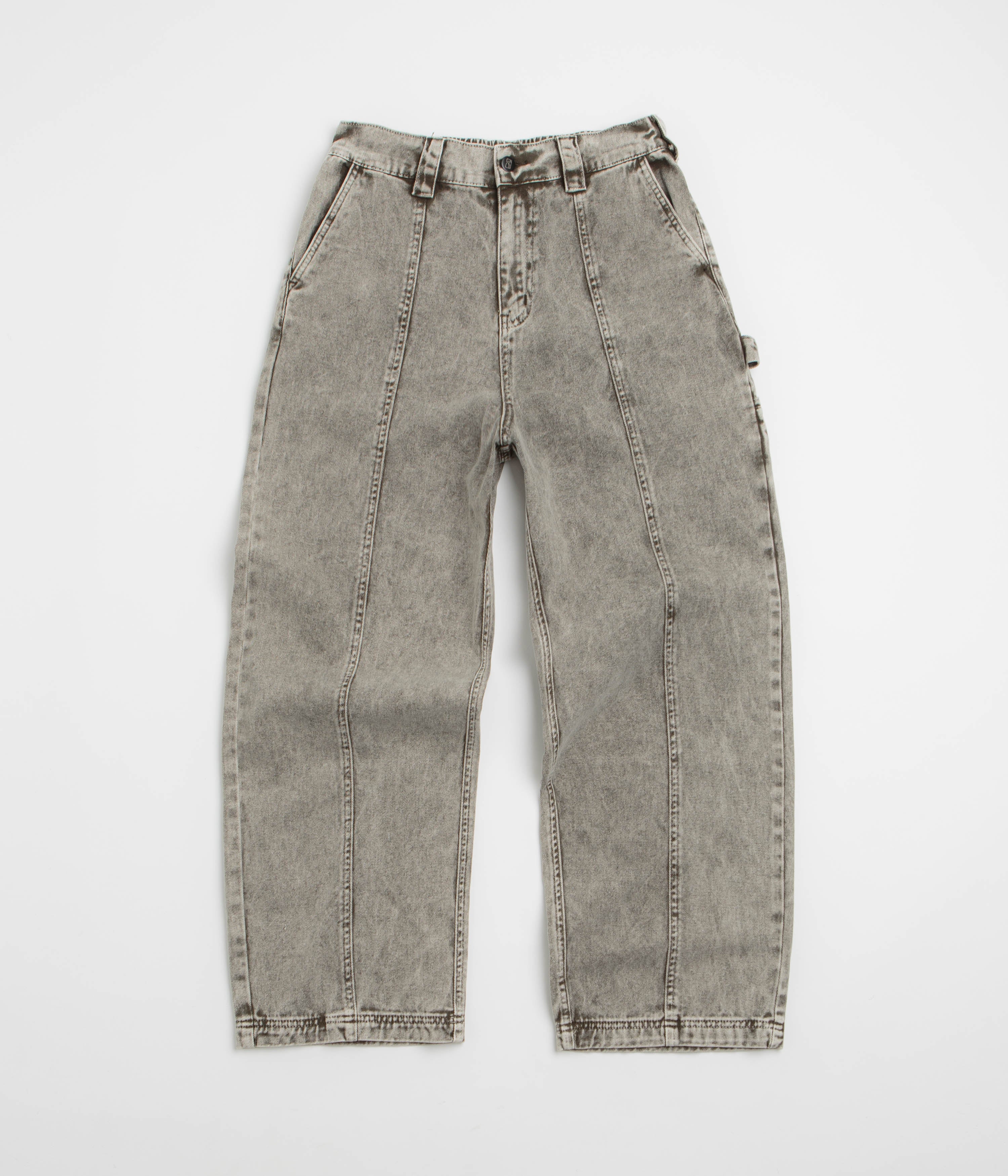 Poetic Collective Split Pants in Grey Denim Wash