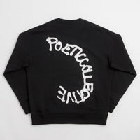 Poetic Collective Spray Crewneck Sweatshirt - Black thumbnail