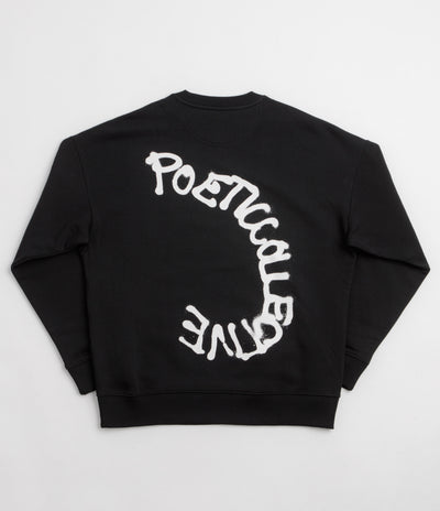 Poetic Collective Spray Crewneck Sweatshirt - Black