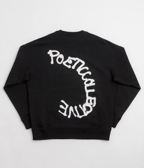 Poetic Collective Spray Crewneck Sweatshirt - Black
