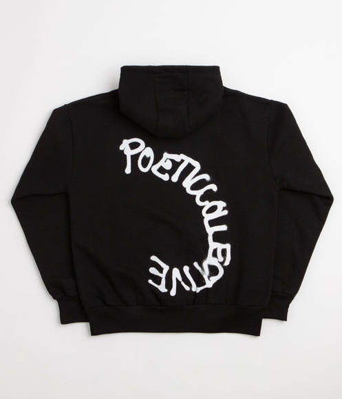 Poetic Collective Spray Double Zip Hoodie - Black