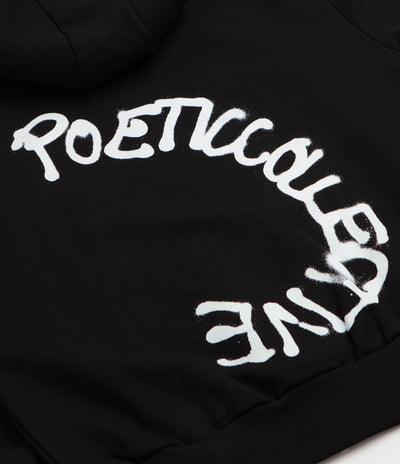 Poetic Collective Spray Double Zip Hoodie - Black