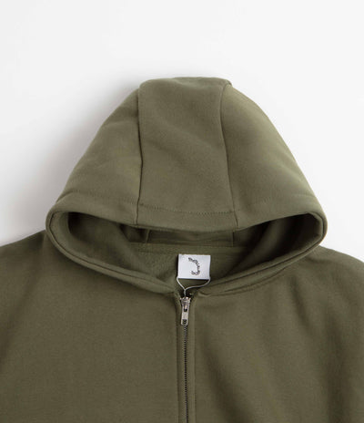 Poetic Collective Spray Double Zip Hoodie - Olive