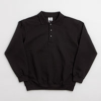 Poetic Collective Spray Heavy Polo Sweatshirt - Black thumbnail