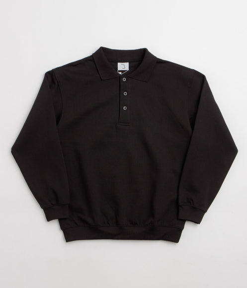 Poetic Collective Spray Heavy Polo Sweatshirt - Black