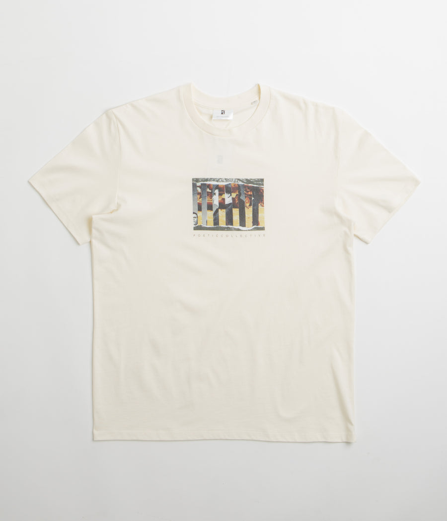 Poetic Collective Torn Collage T-Shirt in Ivory