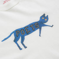 Poets Cat T-Shirt in White thumbnail