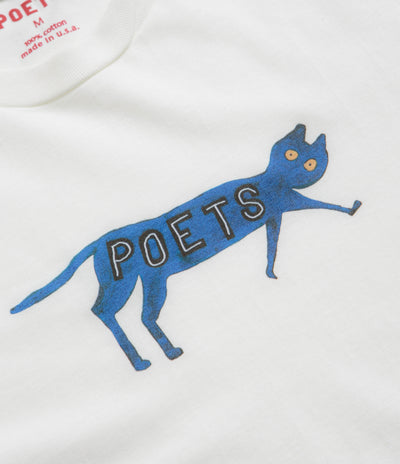 Poets Cat T-Shirt in White